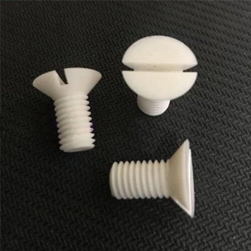 30pcs M5 PP One word preservative Plastic screw Slotted flat head Acid and alkali resistant screws 12mm-30mm Length