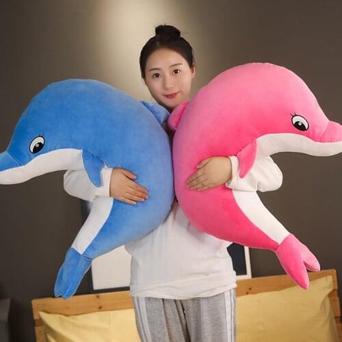 35//5/70CM Kawaii Dolphin Plush Toys Lovely Stuffed Soft Animal Pillow Dolls for Children Girls Sleeping Cushion Gift