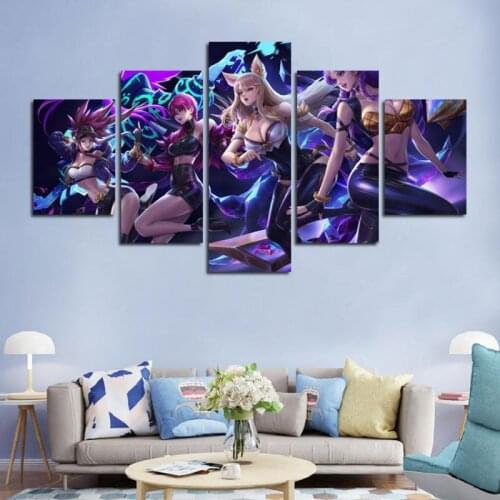 5 Pieces Decoration Painting Sexy Anime Beauty Character Poster Printing Waterproof Ink Painting Room Decoration Wall Art