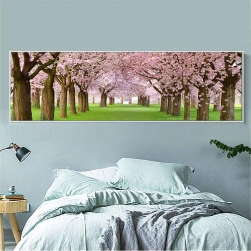 Landscape Cherry Blossom 5D Diy Diamond Painting cross stitch mosaic full square round diamond embroidery needleworkZP-3444