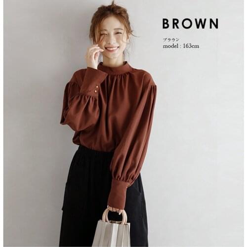 BeeHouse women blouses shirts graphic tees tops for women camisa feminina blusas para mujer long sleeve puff top