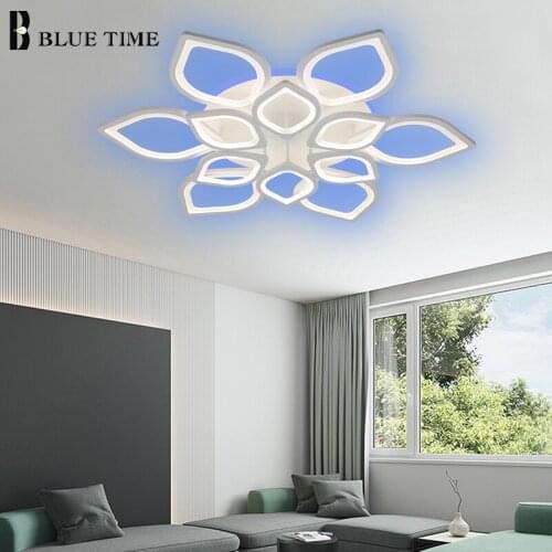 White Frame Modern Led Ceiling Light 110V 220V Chandelier Lamp Ceiling Lamp for Living room Bedroom Dining room Kitchen Lights
