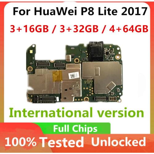Free Shipping For HuaWei P8 Lite 2017 Motherboard Original Unlocked International version Logic Board With Full Chips Mainboard