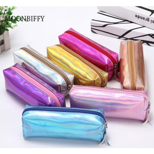 1PC Cool Pencil Case Super PU Laser Pencils Bags Camouflage Military Stationery Pouch Office School Supplies