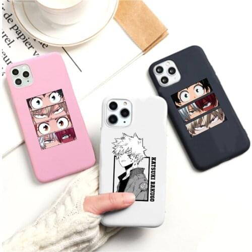 My Hero Academia Midoriya phone Case For iPhone 11 12 Pro XS MAX XR X 7 8 6Plus SE 2020 Candy Soft Silicone Phone Cover Bag