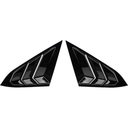 For Honda 10th Gen Civic 2019 Rear Side Window Louvers Air Vent Cover Black