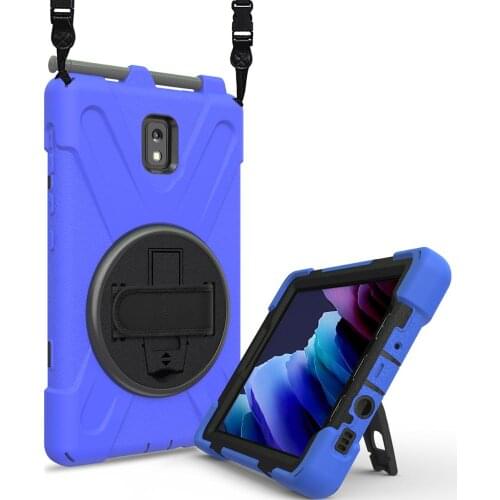 Kids Safe Shockproof Silicone PC Stand Cover for Samsung Galaxy Tab Active 3 8.0 T570 T575 SM-T575 360 Rotating Tablet Case