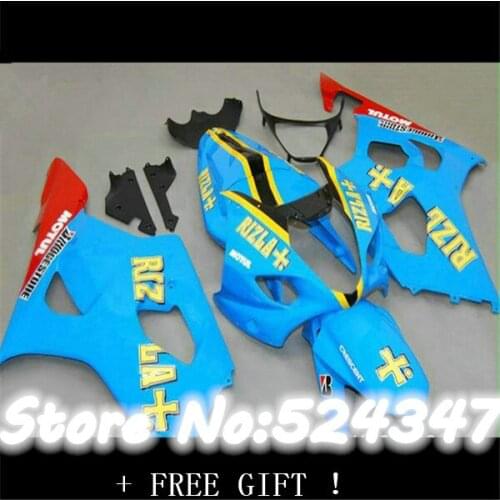 Injection Blue for A GSXR1000 03-04 K3 K4 GSXR 1000 R GSXR 1000 03 04 2003 2004 fairing