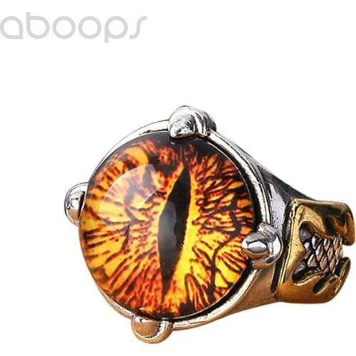 Gothic 925 Sterling Silver Evil Eye Ring,Protection Ring for Men,Open and Adjustable,Free Shipping