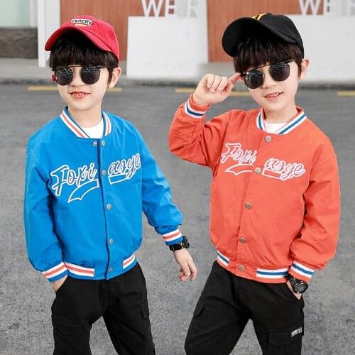 Cheap Spring Autumn Coat Outerwear Top Children Clothes Kids Costume Teenage Gift Plus Size Boy Clothing High Quality