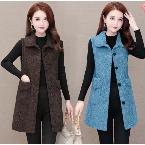Jacket Vest Plus Size Coat Womens Winter Fleece Top Chaleco Mujer