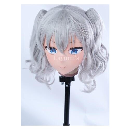 LiLi Mask 111) Girl Half Head Halloween Realistic Silica Mask Cosplay Japanese Comic Anime Kigurumi Mask BJD Crossdresser Doll