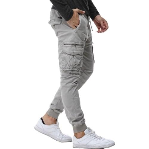 2020 Mens Camouflage Tactical Cargo Pants Men Joggers Boost Military Casual Cotton Pants Hip Hop Ribbon Male army Trousers 38