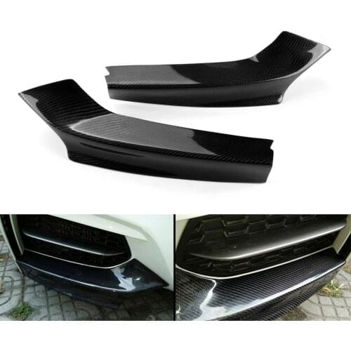 TAIHONGYU PAIR OF REAL CARBON FIBER FRONT BUMPER SPLITTER KIT Fit For BMW M235i COUPE 2014-2018
