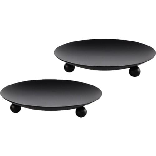 Candle Holders Wedding Decor Black Gold Plated For Housewarming Birthday Gift Party Portavelas Candelabra Base Pillar Iron Plate