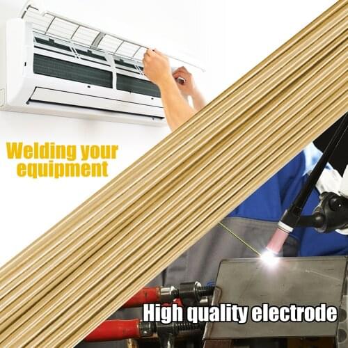 10pcs Low Temperature Simple Brass Welding Rods Electrodes Easy Melt Weld Bars Cored Wire for Soldering TIG MIG Welding
