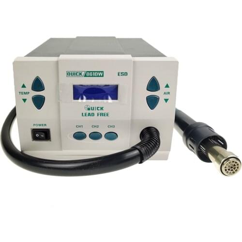 QUICK 861DW 1000W High-power Intelligent Digital Display Desoldering Station Lead-free Temperature Control