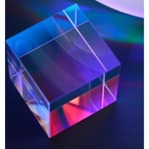28*28*28mm optical glass beam splitter cross dichroic x cube prism
