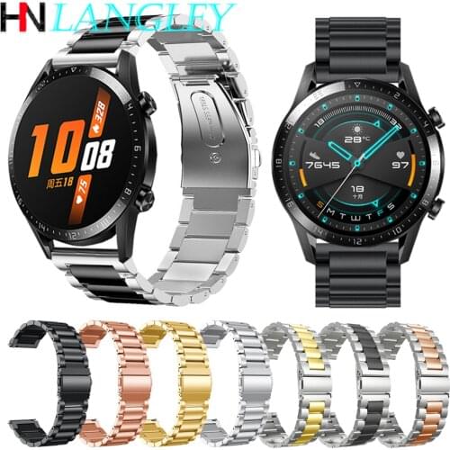Metal Wrist Strap for HUAWEI WATCH GT 2 46mm 42mm/GT Active Band Bracelet for HONOR Magic Replaceable Accessories Watchbands