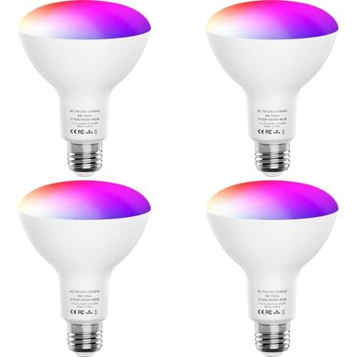 RGBCW 9W wifi smart bulb BR30 E27/E26 lamp Support Alexa Google Home Voice Control Smart Home Smart Life