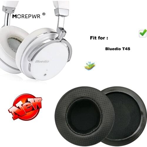 Replacement Ear Pads for Bluedio T4S Active Noise T-4S Headset Parts Leather Cushion Velvet Earmuff Earphone Sleeve Cover