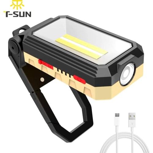 Rechargeable Portable LED Work Light Flashlight for Car Repairing Fishing Camping Portable Lantern Emergency Security Lights