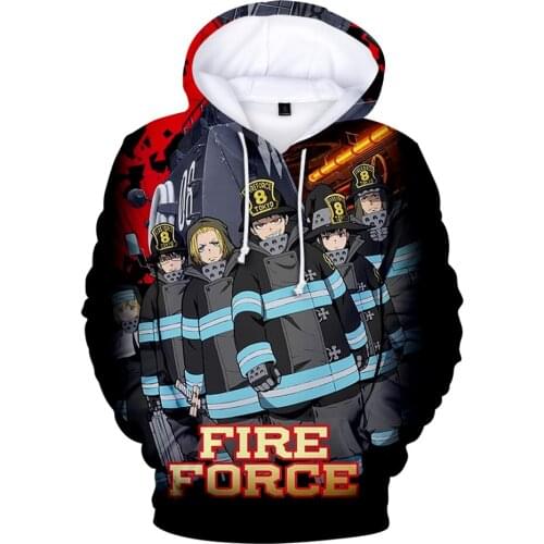 Fire Force 3D Print Hoodies Anime Fire Brigade Of Flames Sweatshirt Men Women Oversized Hoodie Fashion Hip Hop Pullover Clothing
