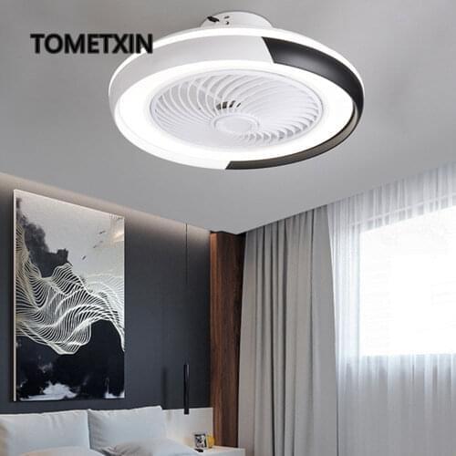 Fashion APP smart ceiling fans with lights remote control fan light ventilator lamp air cool bedroom decor modern 50 cm