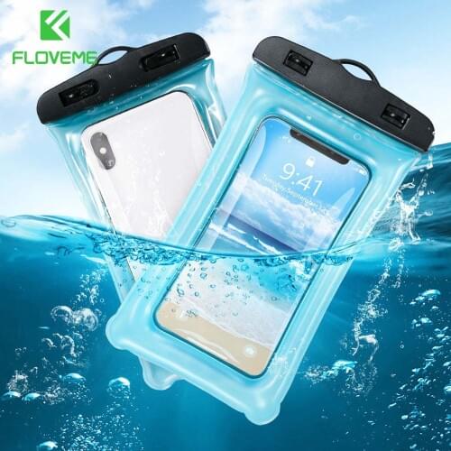 FLOVEME Waterproof Phone Case for iPhone 7 8 Plus XR X Swim Pouch Bag for Samsung S10 Huawei P20 Lite Pouch Swim Waterproof Case