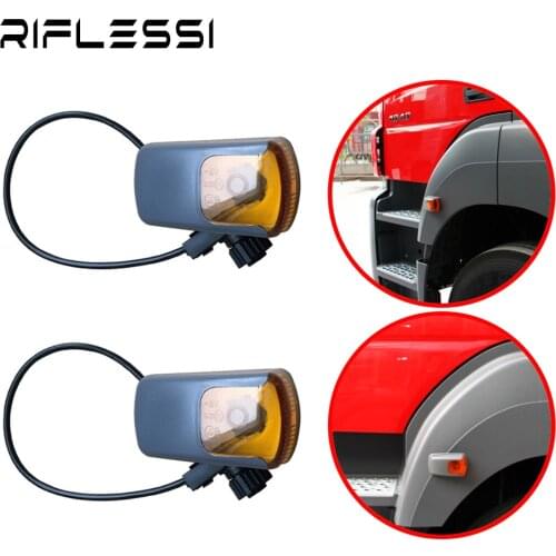 1 Pair Wheel Brow Lights Housing For Mercedes Benz Axor Truck Trailer Side Marker Turn Signal Lamp Cover OEM 9408200221