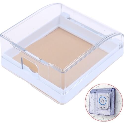 1pc doorbell crystal protective cover self-adhesive switch cover splash box bathroom bathroom socket waterproof protection cover