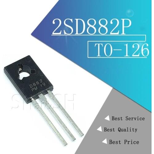 10pcs 2SD882P D882P D882 TO-126 amplifier for 3A 40V PNP new original