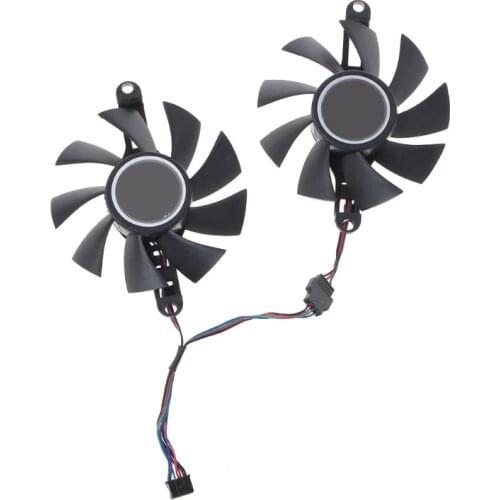 2PCS Cooler Fan for Colorful Cooling Fan Quiet Computer Cooler 75MM 4Pin 12V Graphics Card Cooling