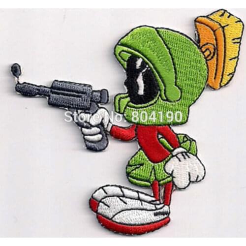3" Pointing Raygun Figure TV Series Cartoon punk rockabilly applique sew on/ iron on patch