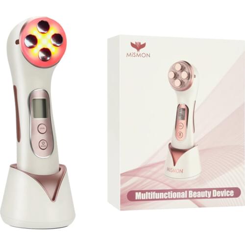 5 in 1 RF Anti-aging EMS Face Lifting LED Light Therapy Skin Rejuvenation Ultrasonic Skin Cleansing Galvanic Ion Facial Massage