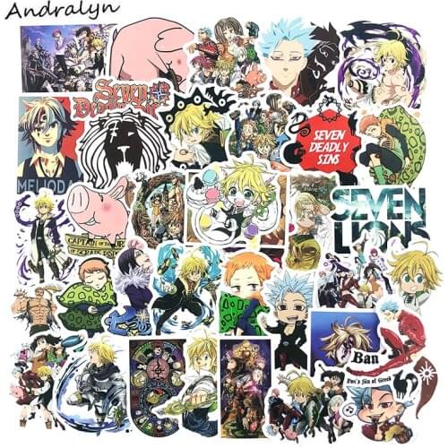10/50Pcs Seven Deadly Sins Anime Cartoon Stickers For Kids DIY Accessories Motorcycle Skateboard Phone Refrigerator Laptop