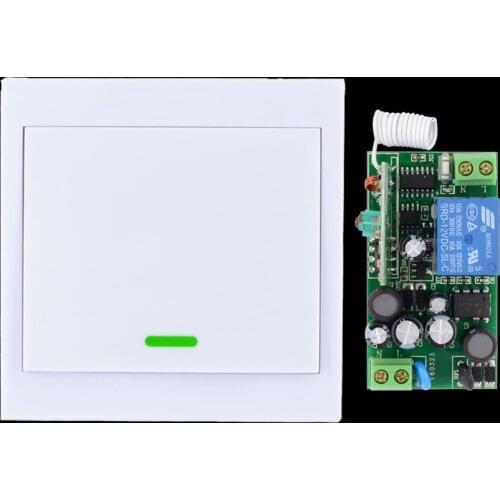 AC 85V 110V 180V 220V 230V 240V Wide Working Voltage Wireless Remote Switch + Wall Remote Control Panel Transmitter Mini Size