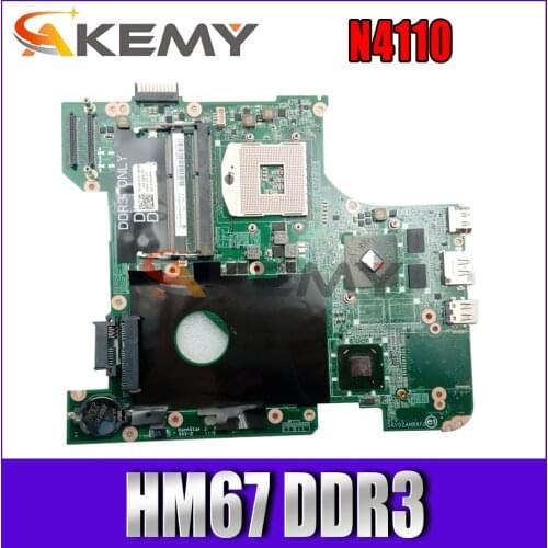 Akemy 0WVPMX WVPMX for Dell N4110 laptop motherboard DAV02AMB8F HM67 DDR3 tested