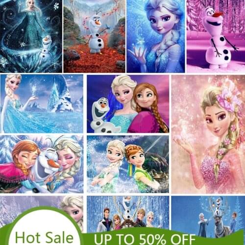 5D DIY Diamond Painting Disney Frozen Full Square/round Diamond Embroidery Cross Stitch Kits Diamond Mosaic