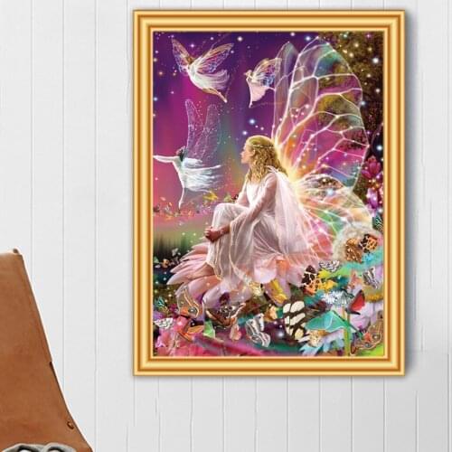 DIY 5D Diamond Painting Fantasy Butterfly Cross Stitch Diamond Mosaic Art Picture of Rhinestones Full Diamond Embroidery Sale