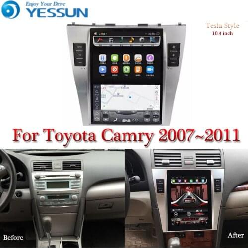Tesla screen For Camry XV40 2007~2011 Car Android Multimedia Player 10.4 inch Car Radio stereo Audio GPS Navigation