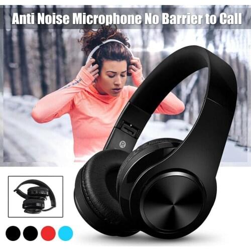 Wireless Headphones Foldable Bluetooth-compatible Super Bass Waterproof Earphones Stereo Noise Reduction Sport Music Headset