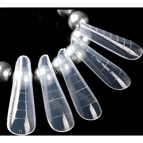 Dual Nail Forms 60pcs French False Tips Builder Poly UV Nail Gel System Acrylic Nail Art Decorations Long Full Cover Easy Tools