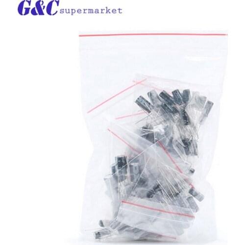 Electrolytic Capacitor Bag total 120pcs/12 kinds/10pcs each/1uf-470uf