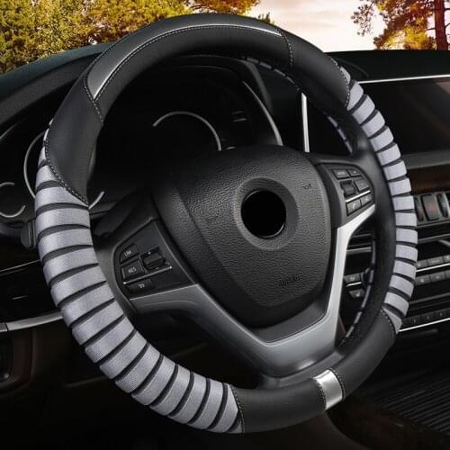 ZHOUSHENGLEE Microfiber Leather Car Steering Wheel Cover For Isuzu all models JMC D-MAX mu-X car styling auto accessories