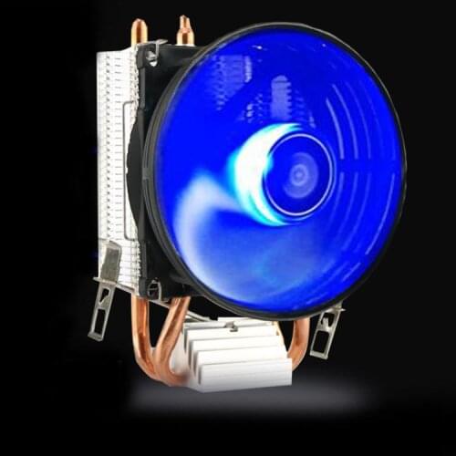 CPU Cooler Master 2 Pure Copper Heat-pipes Fan with Blue Light Cooling System