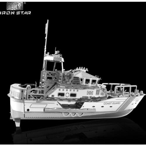 Iron Star C22201 3D Metal Jigsaw Puzzle Model Kit Lifeboat Ship Assembly Model Building Kits For Adults DIY 9.3x4.5x14.5CM