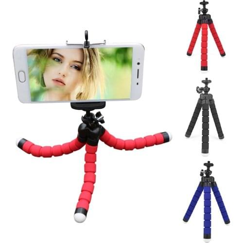 Mini Flexible Tripod Sponge Octopus With Phone Clip For iPhone Xiaomi Huawei Smartphone Gopro Camera Accessories Tripod