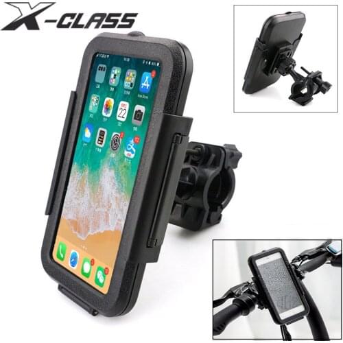 Motorcycle Phone Holder Phone Bag Case GPS Waterproof Stand 22-28mm Mount Bracket for Honda Ducati Aprilia Triumph Yamaha BMW
