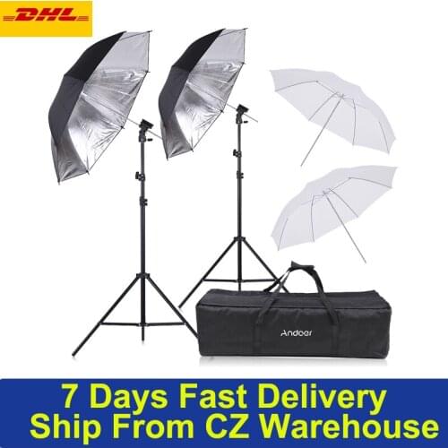 CZ STOCK Photography Accessories props photo Studio Video Light Kit +Brackets+Lamp Tripods Stand+Soft Umbrella